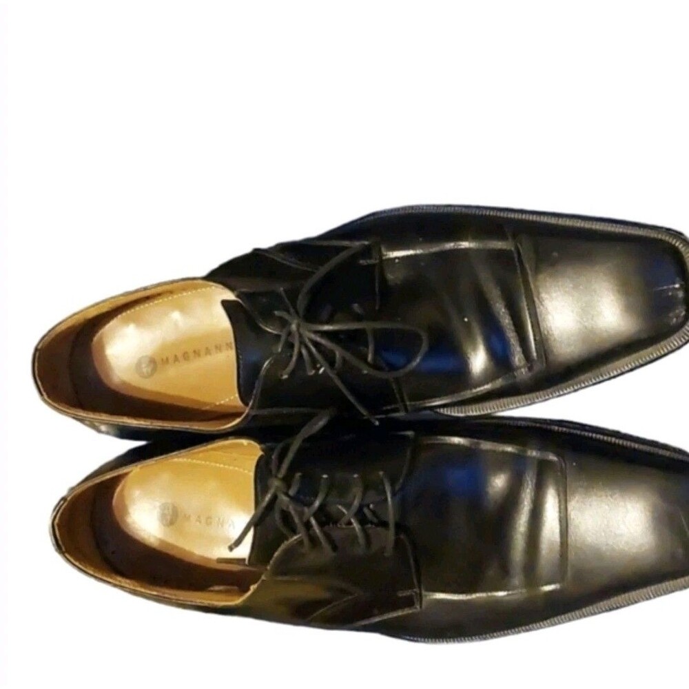 Magnanni Cap Toe Oxfords Men’s Shoes Size 11.5 in EU 45.5 Black Leather